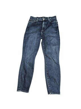7 For All Mankind The Aubrey Jeans Womens 31 Blue Slim Skinny Stretch Denim